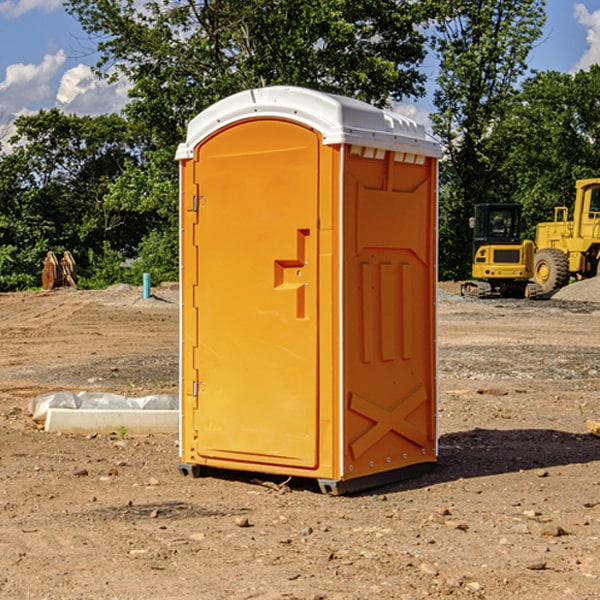 how often are the portable toilets cleaned and serviced during a rental period in Lewistown